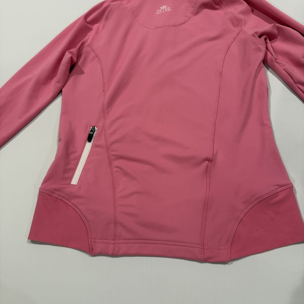 Peter Millar Shirt Womens Element Purple Quarter Zip Pullover Sz M - Picture 3 of 7